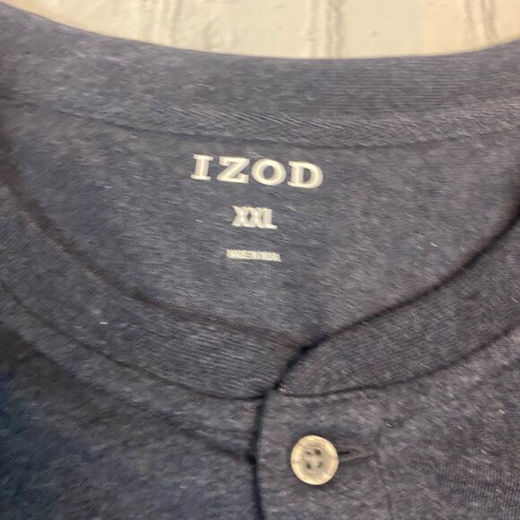 Izod men’s quarter button casual Minimalist plane‎ long sleeve 2xl shirt cotton - Picture 5 of 7